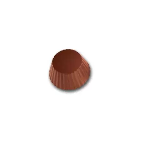 Cabrellon 2156 Polycarbonate Large Wavy Edged Chocolate Cup Mold - 65 mm x 30 mm - 8 cavity - 85 gr Chocolate Cups Molds