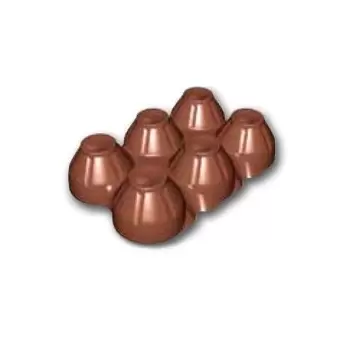 Polycarbonate Egg Carton Egg Holder Chocolate Mold - 152 mm x 101 mm x 36 mm H - 2 x 1 cavity