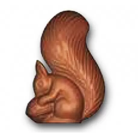 Polycarbonate Squirrel Chocolate Mold - 149 x 105 mm - 2 x 1 Cavity - 275 x 175 mm