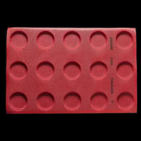 Pavoni FF09 Pavoni Italia Microperforated Round Shapes Silicone Mold for Bread and Viennoiseries Ø 80 x 20 mm - 600 mm x 400 ...