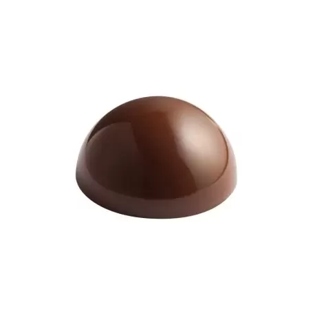 Polycarbonate Chocolate Hemisphere Half Sphere Mold - Ø 25 x 12.5 mm - 28 indents - 4g