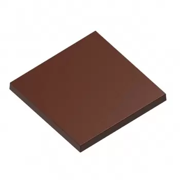 Chocolat Form CF0251 Polycarbonate Tablet Square Base Chocolate Mold - 80 x 80 x 6.5 mm - 1 x 3 cavity - 50 gr Bars & Napolit...