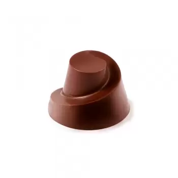 Martellato MA1610 Polycarbonate Chocolate Curl Praline Mold - 29 mm x 18 h mm - 24 cavity - 9 gr Modern Shaped Molds