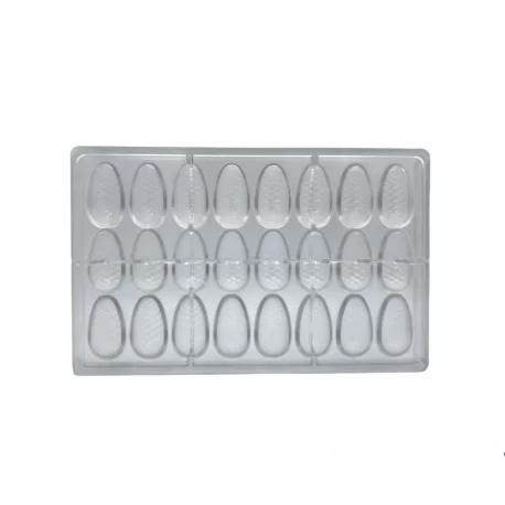 Polycarbonate Chocolate Mold - Pine Cone Chocolate Mold - 45x24x18mm - 14 gr - 3x8 Cavity - 275x175mm