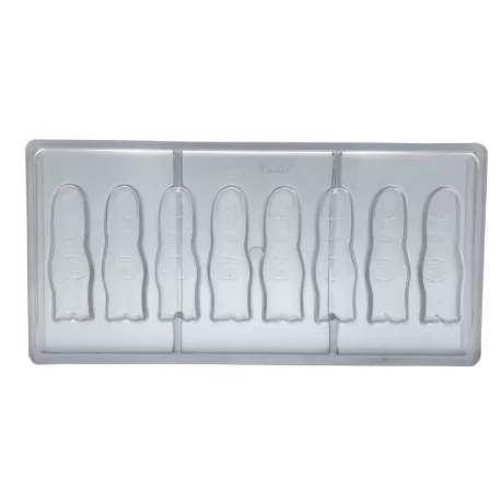 Cabrellon 15367 Polycarbonate Halloween Zombie Finger Chocolate Mold - 80 x 24 x 12.6 mm - 8 x 1 cavity - 275 x 137 mm Hallow...