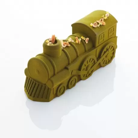 Pavoni Christmas Train Yule Log Cake Mold by Frank Haasnoot - 250mm x 88 mm x 106 mm H - 1435ml