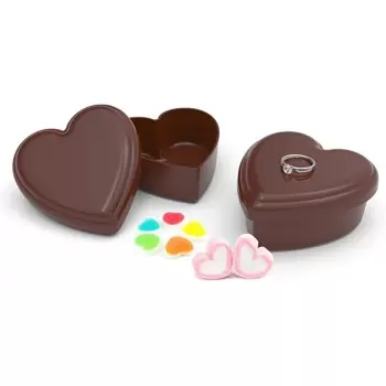 Heart Shaped Box Chocolate Mold - 85 mm x 92 mm x 42 mm