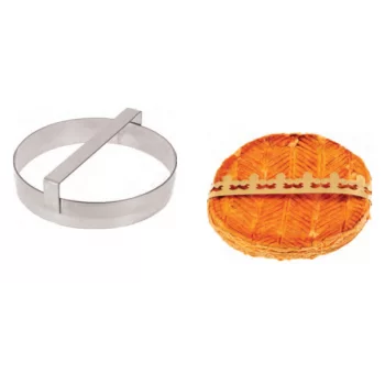 Large Plain Round Stainless Steel Galettes des Rois Pithivier King Cake Dough Cutter Ø30 cm