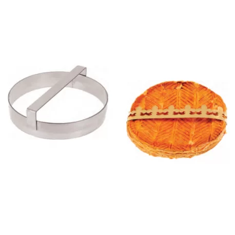 Large Plain Round Stainless Steel Galettes des Rois Pithivier King Cake Dough Cutter Ø30 cm