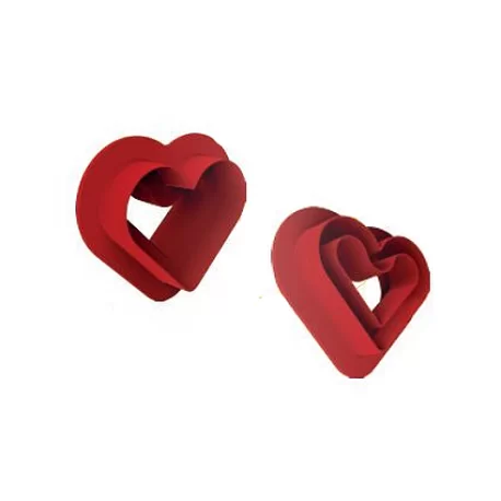 Silikomart Level Hearts 35 Silicone Mold Kit - 80mm x 66mm xh12mm - 35ml - 8 cavity