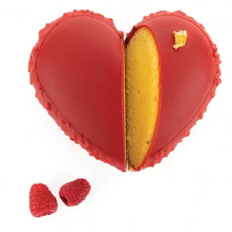 Silikomart Venice 750 Heart Cake Mold - 80mm x 66mm xh12mm - 35ml - 8 cavity