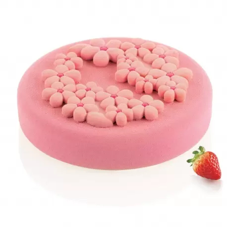 Silikomart Professional Flora 80 Silicone Top Mold - h10mm x Ø140mm - 80ml - 2 cavity