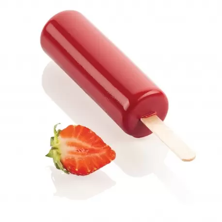 Silikomart Gel016 Rondo Ice Cream Cake Pop Mold - h97mm x Ø32mm - 75ml - 8 cavity with 50 sticks