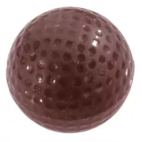 Chocolate World CW1443 Polycarbonate Golf Ball Chocolate Mold - 30mm x 30mm x 15mm - 8.5gr - 24 cavity Object Mold