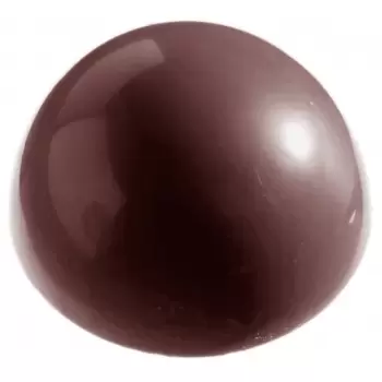 Chocolate World E8001-140 Polycarbonate Large Half Sphere Hemisphere Mold - 140mm x 70mm - 1 x 1 mold Sphere & Domes Molds