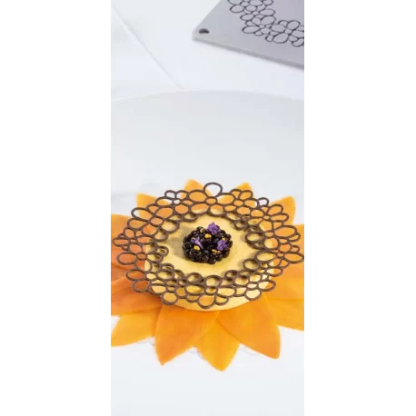 Pavoni Italia Jasmine Frame Decoration Silicone Mold by Paolo Griffa - Ømm x 115mm x h 1.5mm - 3 cavity