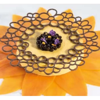 Pavoni Italia Jasmine Frame Decoration Silicone Mold by Paolo Griffa - Ømm x 115mm x h 1.5mm - 3 cavity