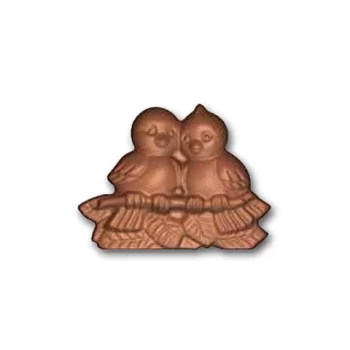 Polycarbonate Chocolate lovebirds Mold - 110mm x 83mm - R+L cavity