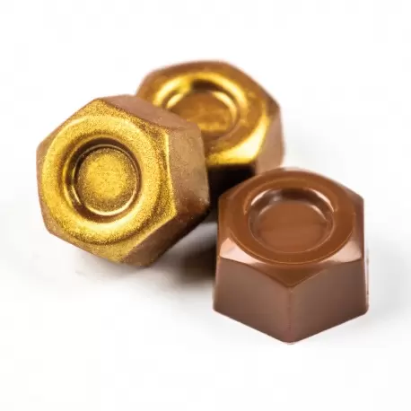 Martellato MA1054 Professional Polycarbonate Bolt Chocolate Mold - 31mm x 27mm x h 16mm - 11gr - 24 cavity Themed Molds