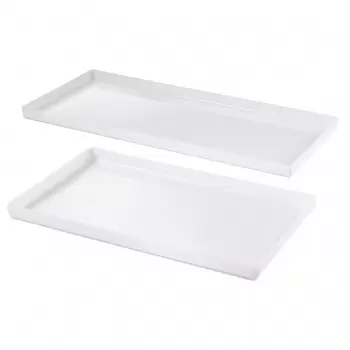 Martellato 51VP024510 Opaline Edged Display Tray - 45cm x 10cm x h 2.5cm Plates and Trays