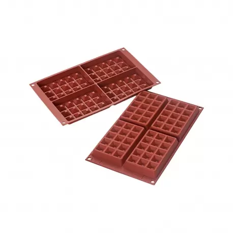 Silikomart Silicone Classic Waffle Mold SF155 - 130mm x 81mm x h 17mm - 548ml total volume