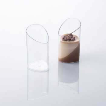 50 Mini-verrines marguerites plastique réutilisable transparent 4 cl