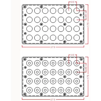 Pastry Chef's Boutique PCB529 Polycarbonate Magnetique 3D Chocolate Truffles Bon Bons Mold - Ø 26 mm x 26 mm - 11gr - 4 x 7 C...