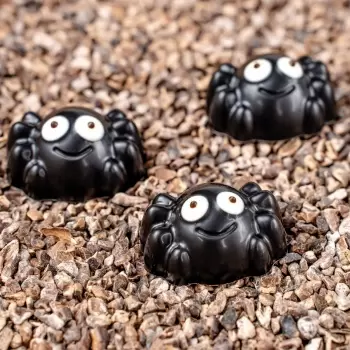 Halloween Chocolate Whisky Spider Praline Mold - 34mm x 26mm x h 17mm - 20 cavity - 8.6 gr