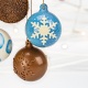 Martellato 20-D029 Polycarbonate Snowflake Decoration Chocolate