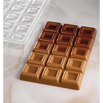 6-Square Bar Polycarbonate Chocolate Mold
