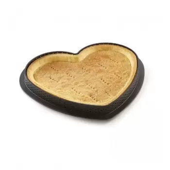 Silikomart Professional Amore Heart Tart Ring - 205mm x 190mm x h 20mm