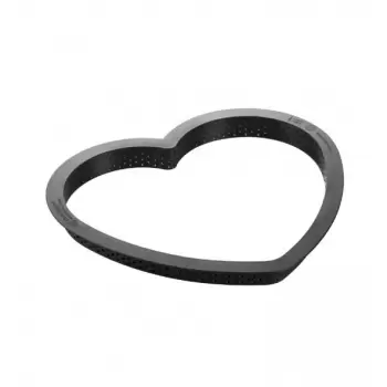 Silikomart Professional Amore Heart Tart Ring - 205mm x 190mm x h 20mm