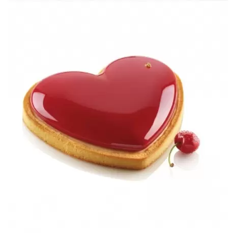 Silikomart Professional Amore Heart Tart Ring - 205mm x 190mm x h 20mm