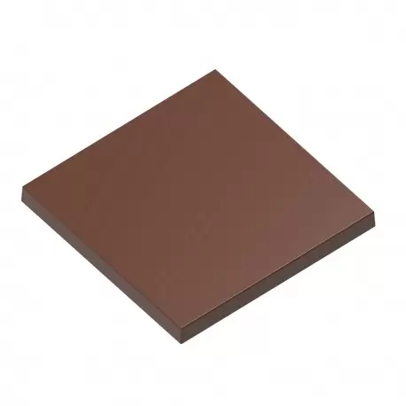 Polycarbonate Square Tablet Chocolate Mold - 80mm x 80mm x h 6.5mm - 3 cavity - 50gr