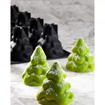 Pavoni Professional Mini Single Portion Silicone Mold - SNOW TREE - Ømm x 65mm x h 75mm - 100ml - 20 cavity