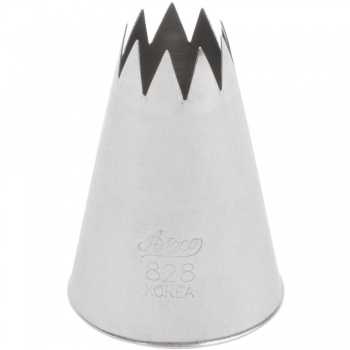Ateco #826 - Open Star Pastry Tip 1/2'' Opening Diameter- Stainless Steel