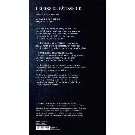 PVEGANfr Leçons de pâtisserie: 25 ans de pâtisserie en 50 recettes by Christophe Roussel - Hardcover - French Language Pastry...