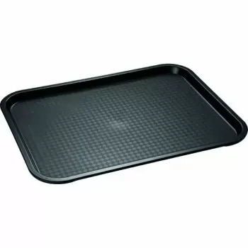 Black Rectangular Polypropylene Serving Tray - 35cm x 27cm x 2cm