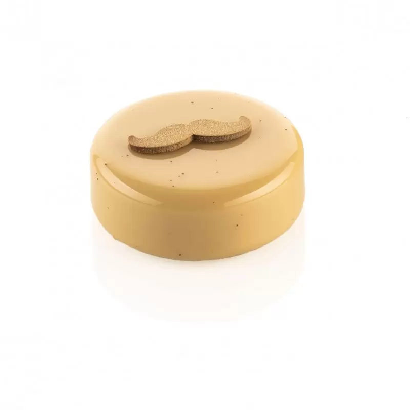 Silikomart Entremet Mustache Chablon Mat - 2 cavity sizes 39mm x 12mm and 70mm x 21mm - 43 cavities