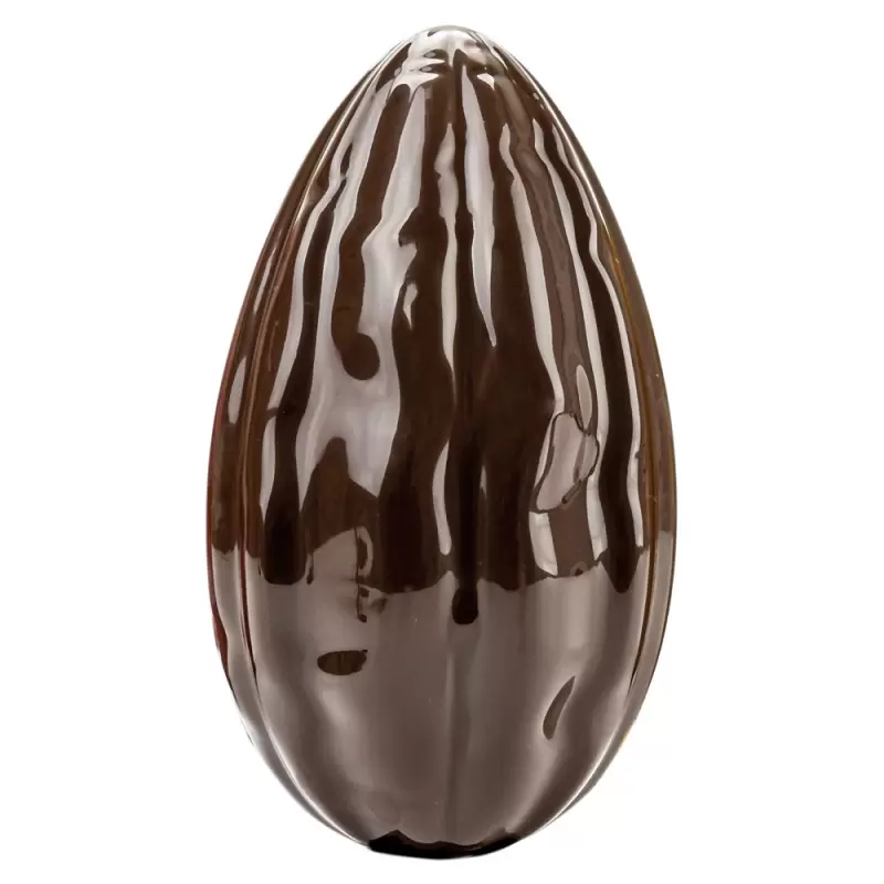 Polycarbonate Cabosse Chocolate Easter Egg Mold by Alberto Simionato - Cocoa - 2 Cavity - 93.5mm x h 165mm - 275gr