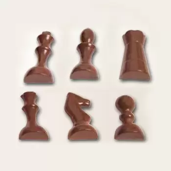 Polycarbonate Chess Pieces Chocolate Mold - 16 cavity - 135gr full set - 275mm x 175mm