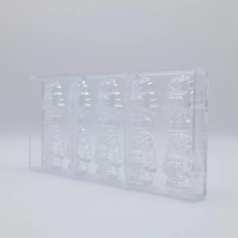 Polycarbonate Robot Chocolate Mold - 55mm x 42mm x h 15mm - 16gr - 10 cavity