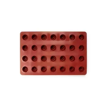 SILMAE Professional Silicone Pastry Mold - Mini Canelé - Ø25mm x h 23 mm – 8 ml - 28 cavity - 200 x 300 mm tray