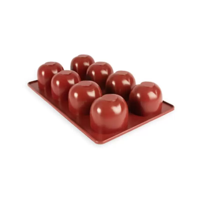 SILMAE Professional Silicone Pastry Mold - 3D Cherry Mold - 59mm x54mm x h 49mm - 100ml - 8 cavity