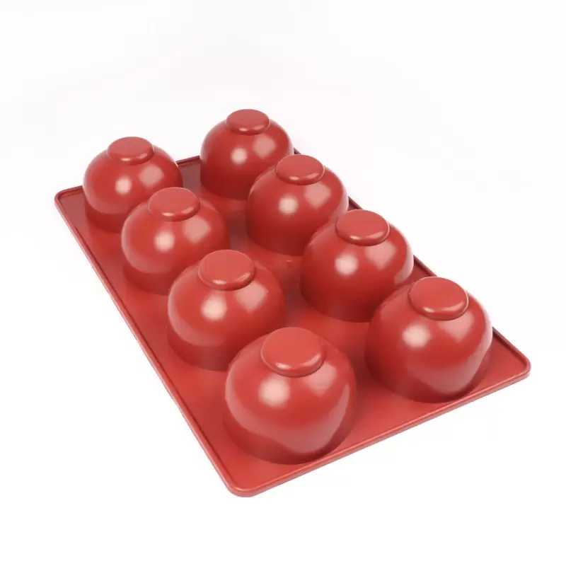 SILMAE Professional Silicone Pastry Mold - 3D Blackcurrant Mold - 63mm x61mm x h 45mm - 100ml - 8 cavity