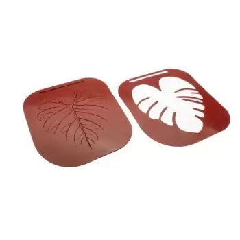 SILMAE Professional Silicone Deliciosa Leaf Decorative Sugar Chablon Mold - 195mm x 180mm x h 0.8mm