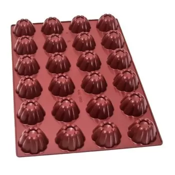 copy of SILMAE Professional Silicone Pastry Mold - Kougelhopf - Ø 77mm x 42.8mm – 91 ml - 24 cavity