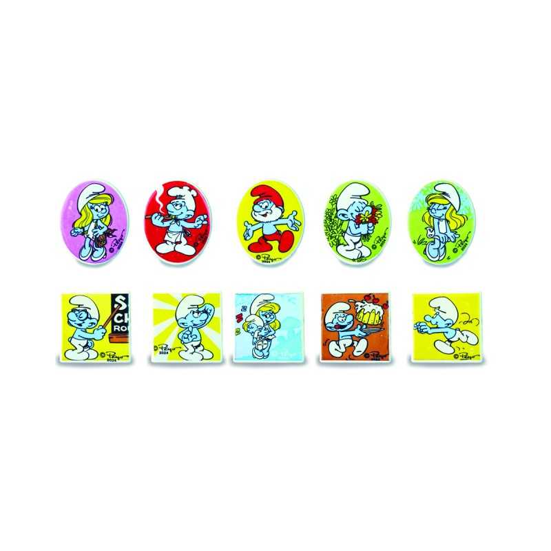 Prime Premium Assorted Galette des Rois Feves King Cakes Charms - Smurfs Collection - Pack of 100