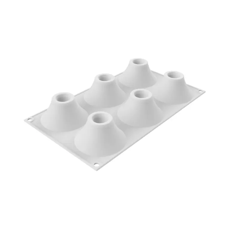 Silikomart Vesuvio 85 Volcano Silicone Pastry Mold - ø 80mm h x 40 mm - 85ml - 6 cavity