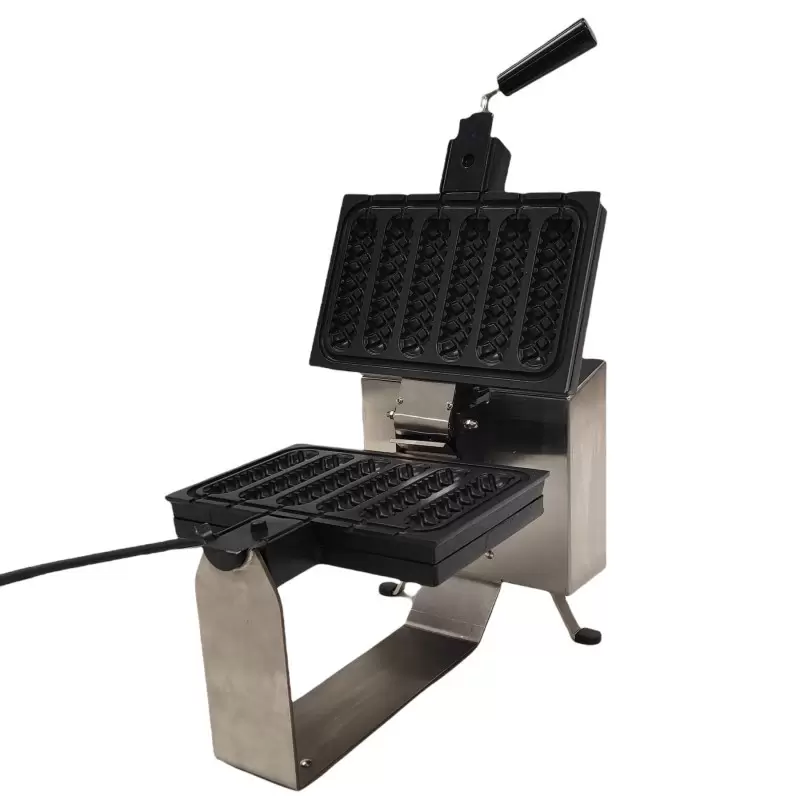 LollyWaffle Waffle on a Stick Machine - 110V Digital - 6 Indents